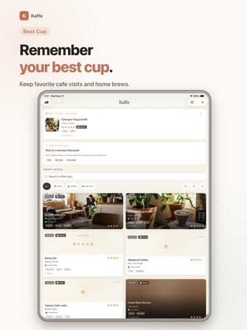 Coffee Journal & Log - Kaffe iPad screenshot