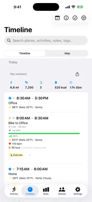 Trail-log screenshot 2