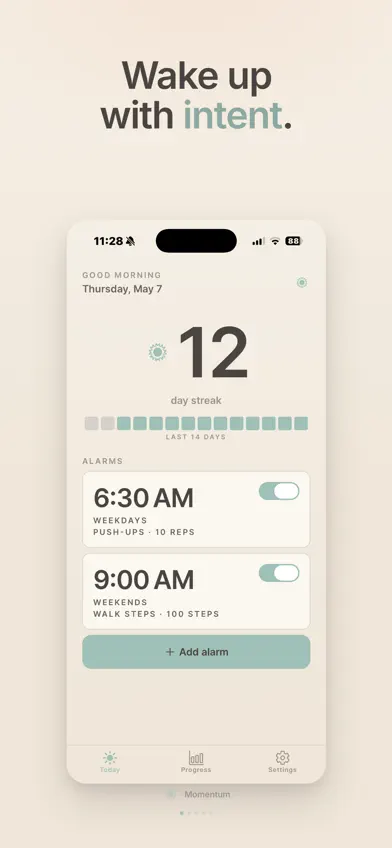 Momentum: Morning Alarm screenshot 1
