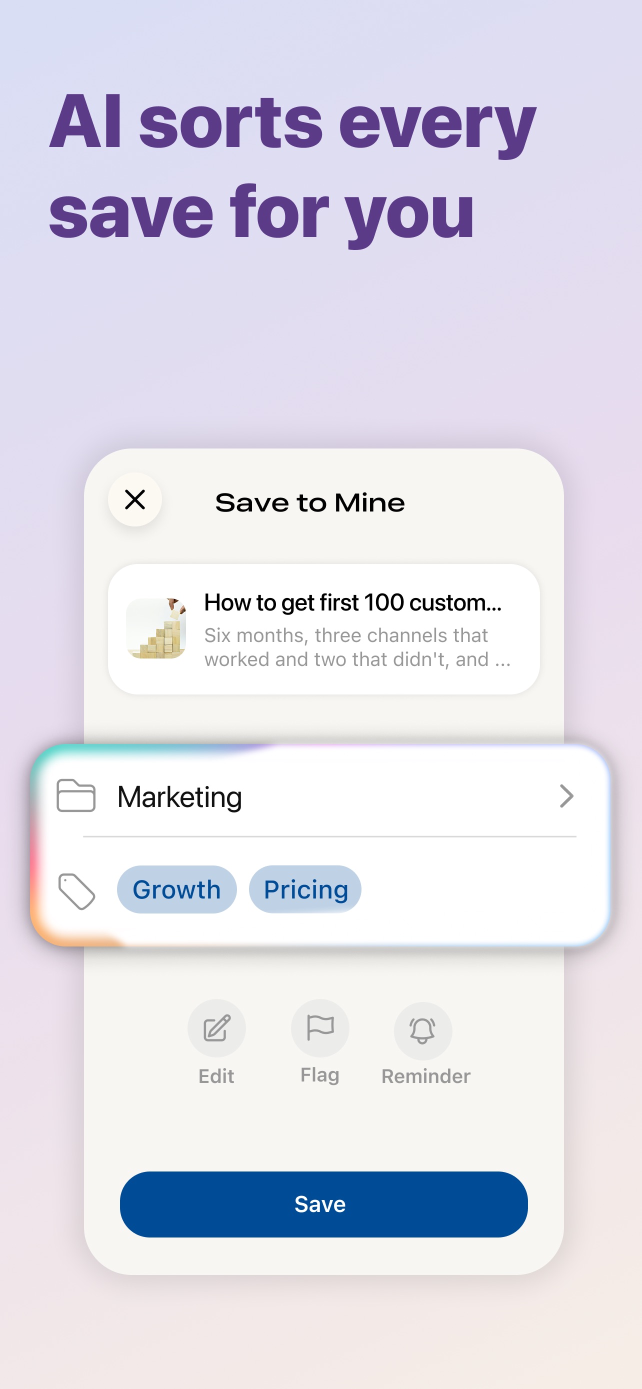 Screenshot 3 of Mine: Bookmark & Read Later