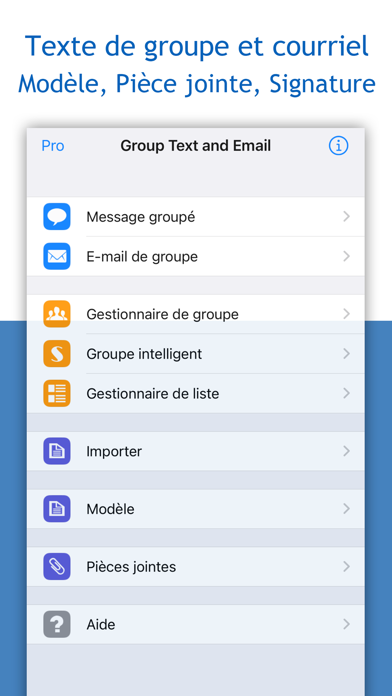 Screenshot #1 pour Group SMS and Email
