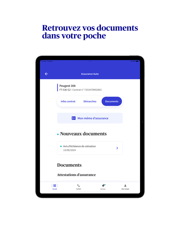 Mon AXA Assurance iPad screenshot 4