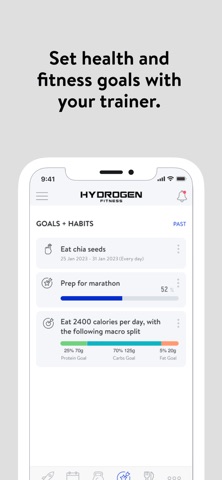 Hydrogen Fitness App screenshot