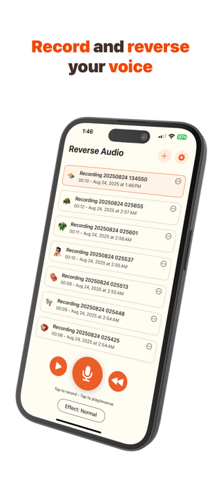 Reverse Audio - Voice Changer Screenshot 2 of 5