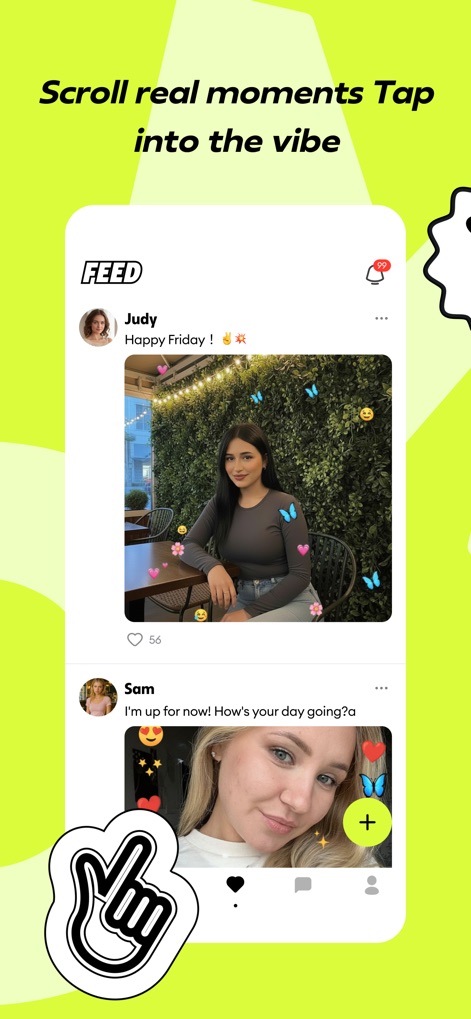 Romi: Make Friends, Have Fun - This tool presents a dynamic feed of expressive videos from real people, where users can engage by liking posts and adding comments.