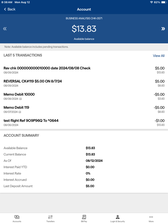 Metro City Bank Mobile iPad screenshot 3 - Finance app
