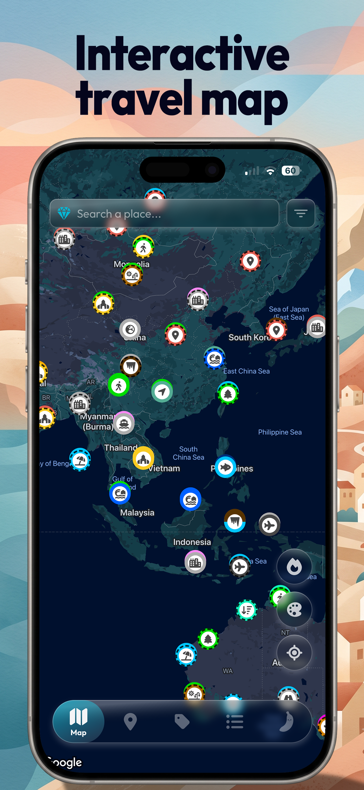 Peel The Map: Free Travel App screenshot 3