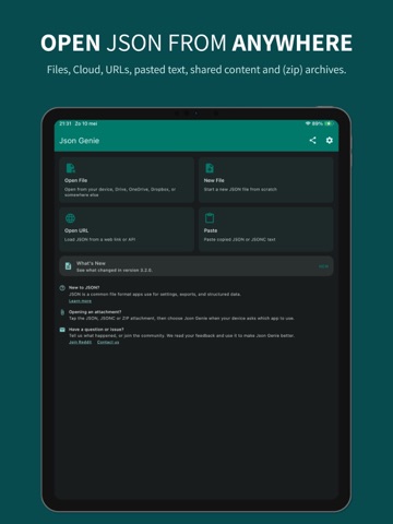 Json Genie: JSON Editor/Viewer iPad screenshot 2