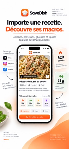SaveDish: Calories & Macros iPhone screenshot 1