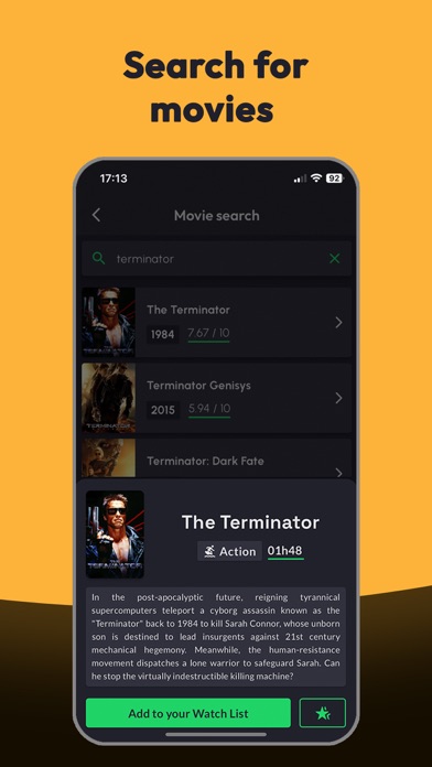 Watch List: TV Series & Movies Screenshot