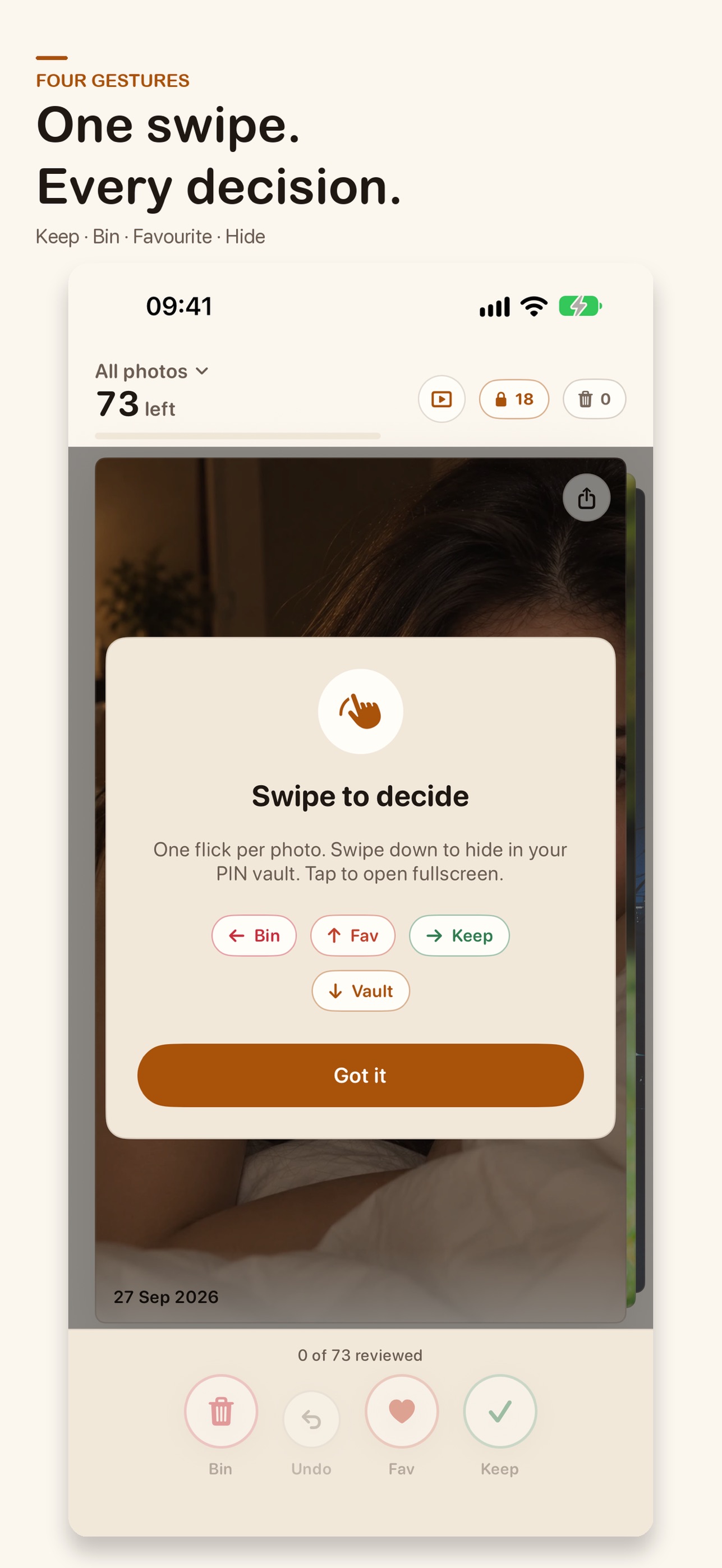 Screenshot 2 of Photo Cleaner: SwipeVault