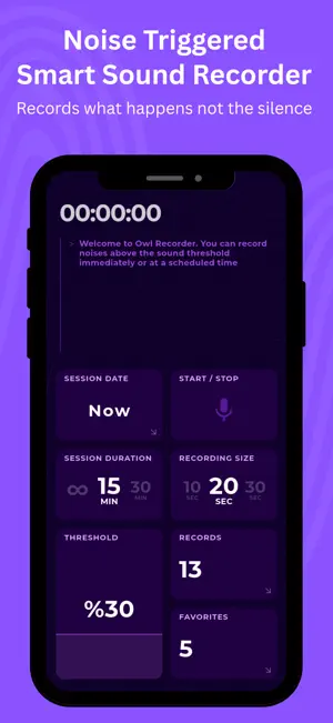 Peak Sound Recorder : Owl Rec. screenshot 1