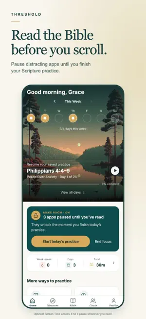 Threshold: Bible App Blocker screenshot 1