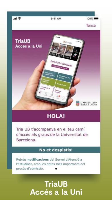 TriaUB | Accés a la Uni Screenshot
