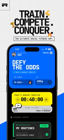 RAIVAL Gym Streak App screenshot