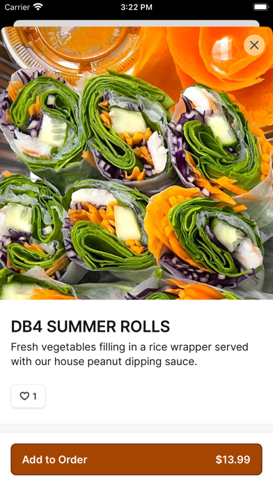 Sukhothai Restaurant iPhone screenshot 3 - Food & Drink app