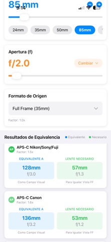 FocalEquivalency screenshot