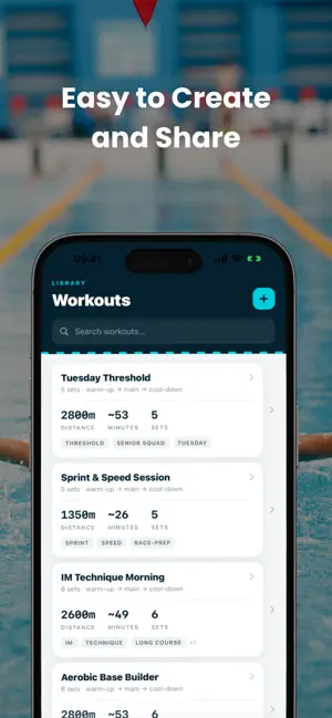 Swimming Coach Set Builder screenshot 3