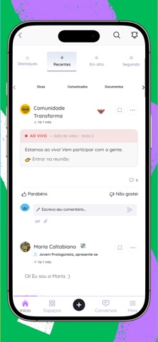 Comunidade TransformaComigo iPhone screenshot