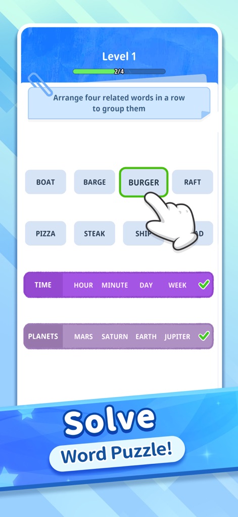 Associated Word Sort:Connect - Games App | MWM