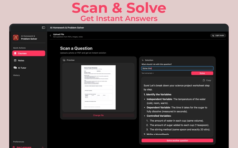 Homework AI - School Assistant iPhone screenshot