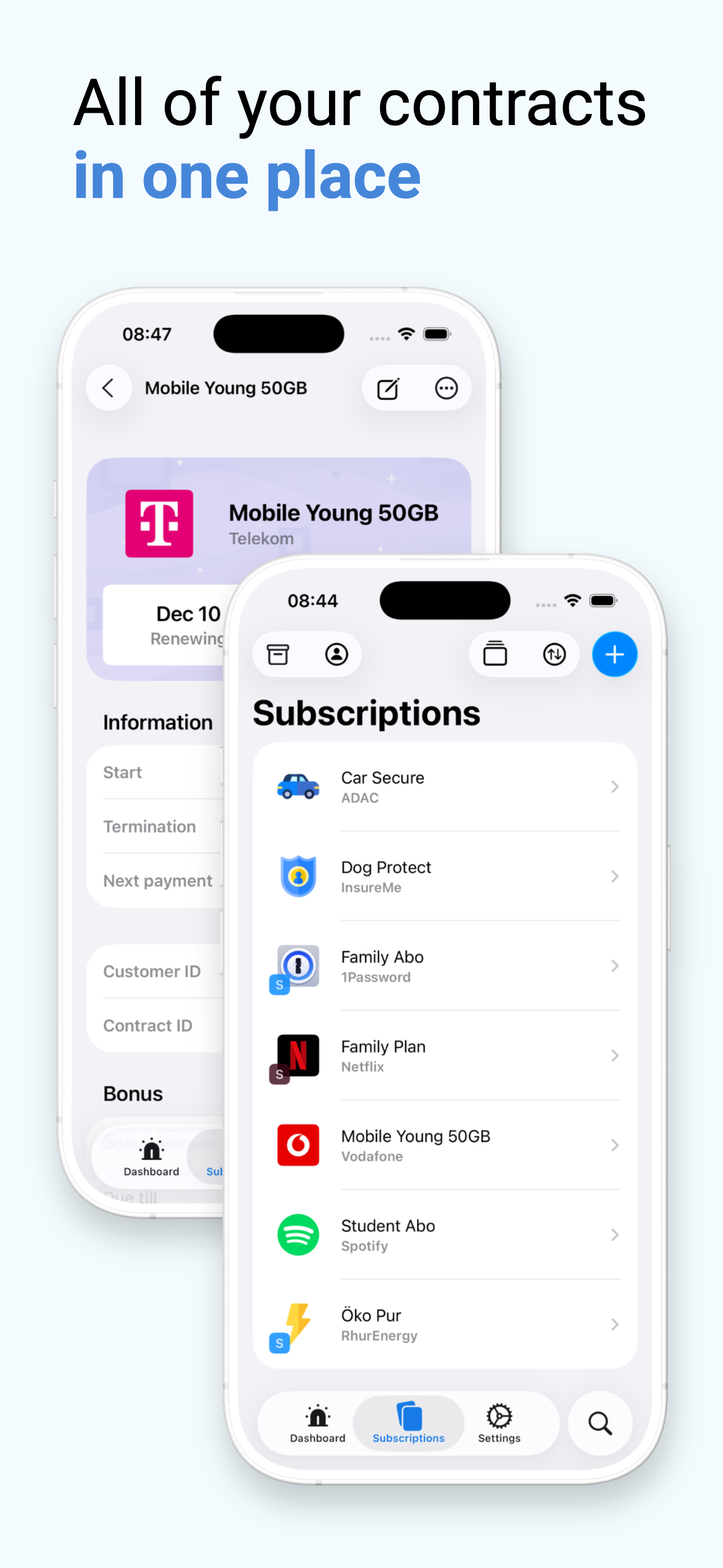 Contrax - Subscription Manager
