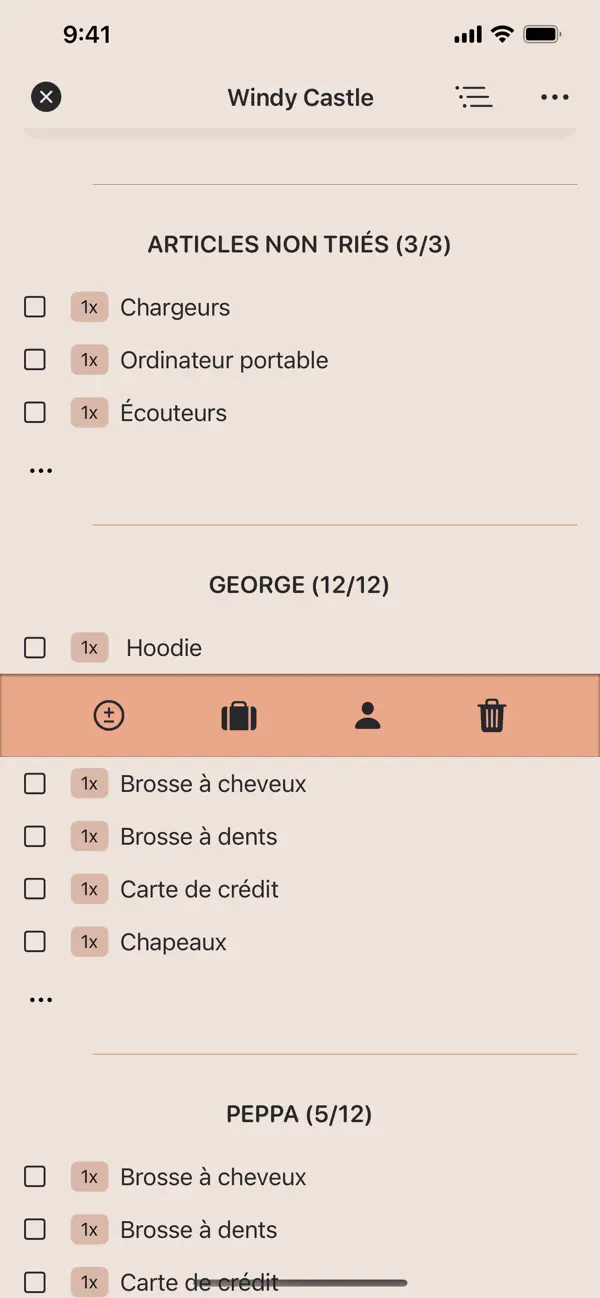 Screenshot #2 pour Bags - Ready. Set. Pack.