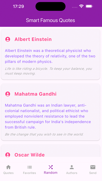 Smart Famous Quotes Screenshot 3 of 5