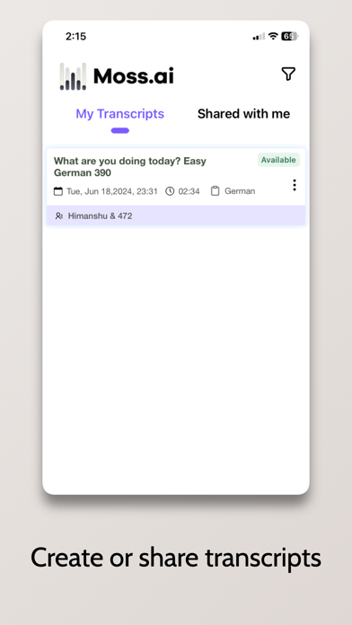 Moss.AI : The Legal Assistant Screenshot