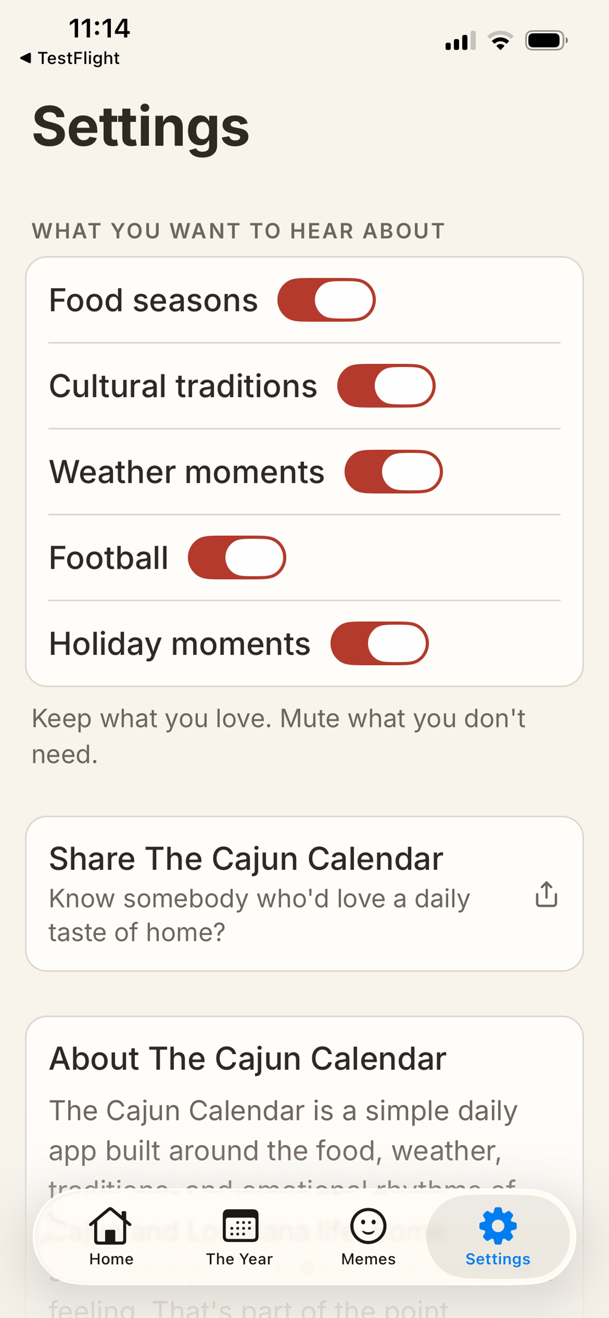 The Cajun Calendar screenshot 7