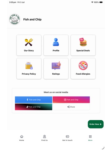 Fish and Chip Company Perth iPad screenshot