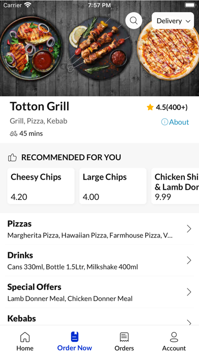 Totton Grill. Screenshot