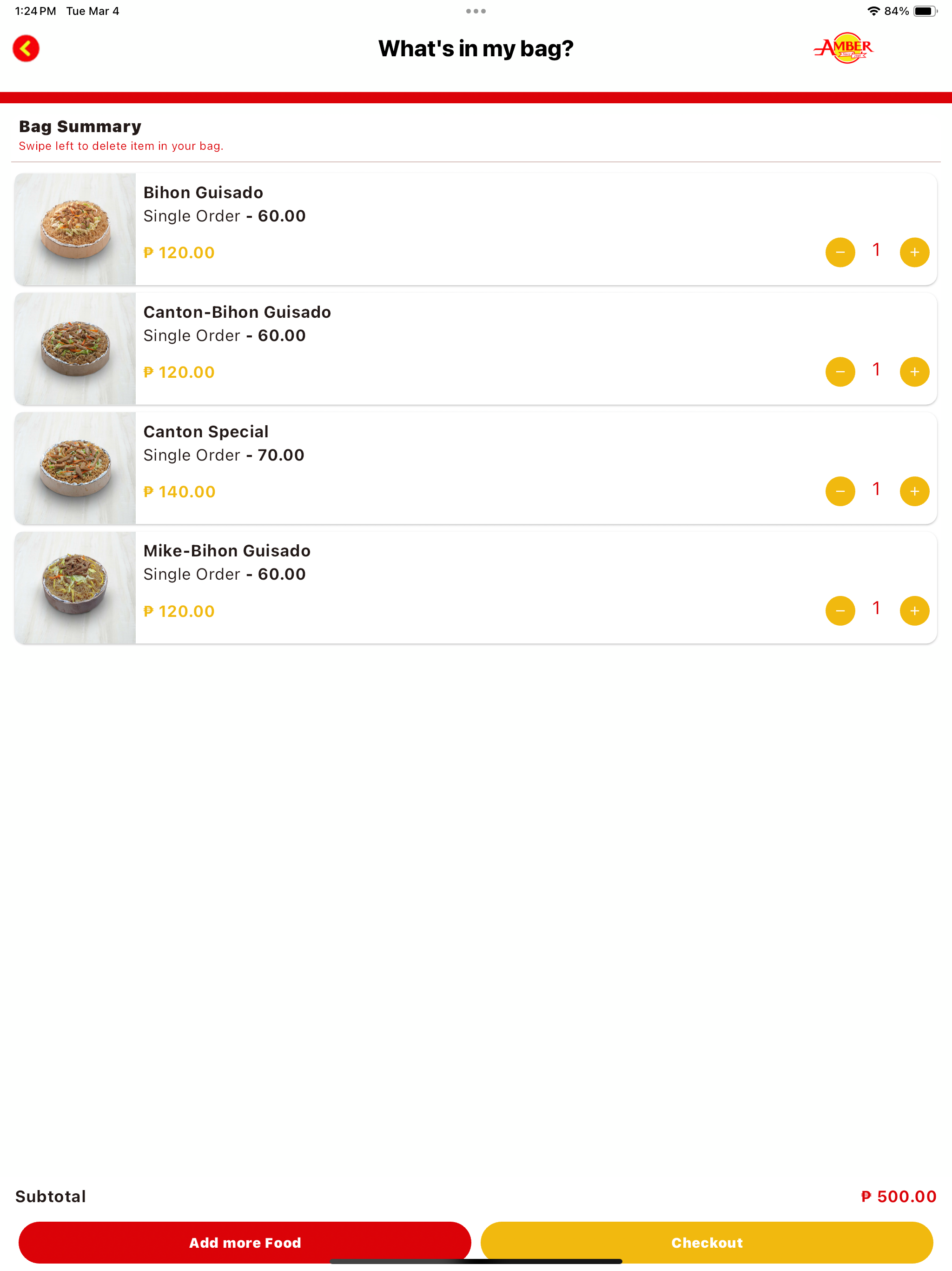 Amber Food App