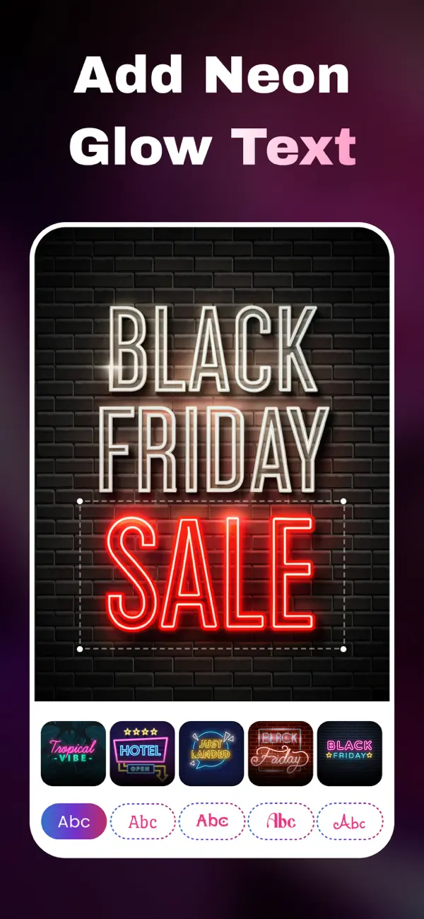 Screenshot #3 pour Neon Text Effects - Neon Photo