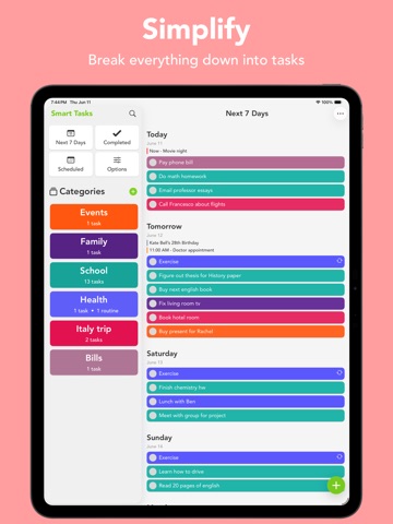 Smart Tasks - Lists Made Easy iPad screenshot
