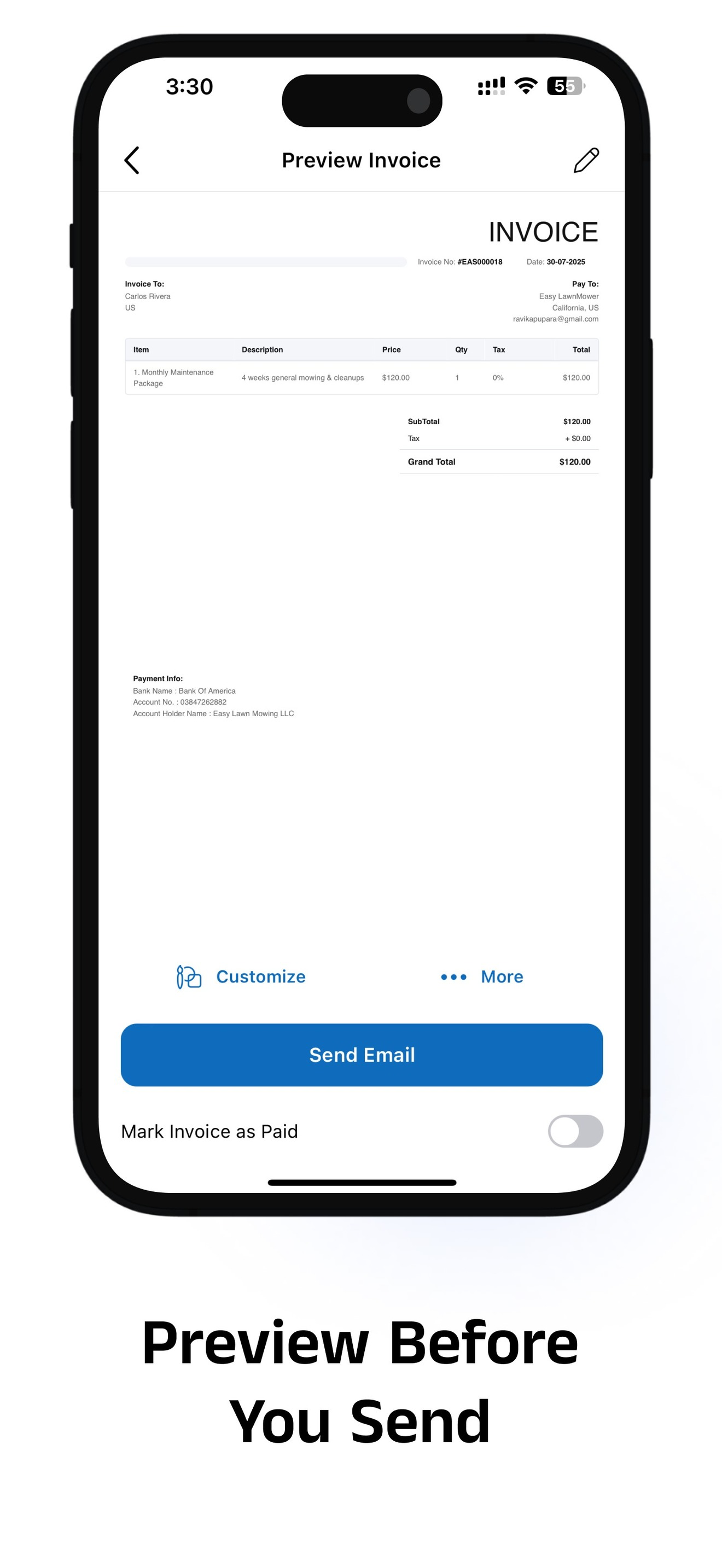 Plesy Invoice Maker & Billing screenshot 3