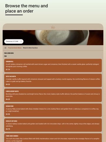 Demarest Coffee Co. iPad screenshot
