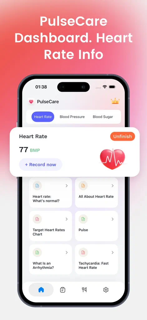 PulseCare-Heart Rate Tracker - Health & Fitness App | MWM