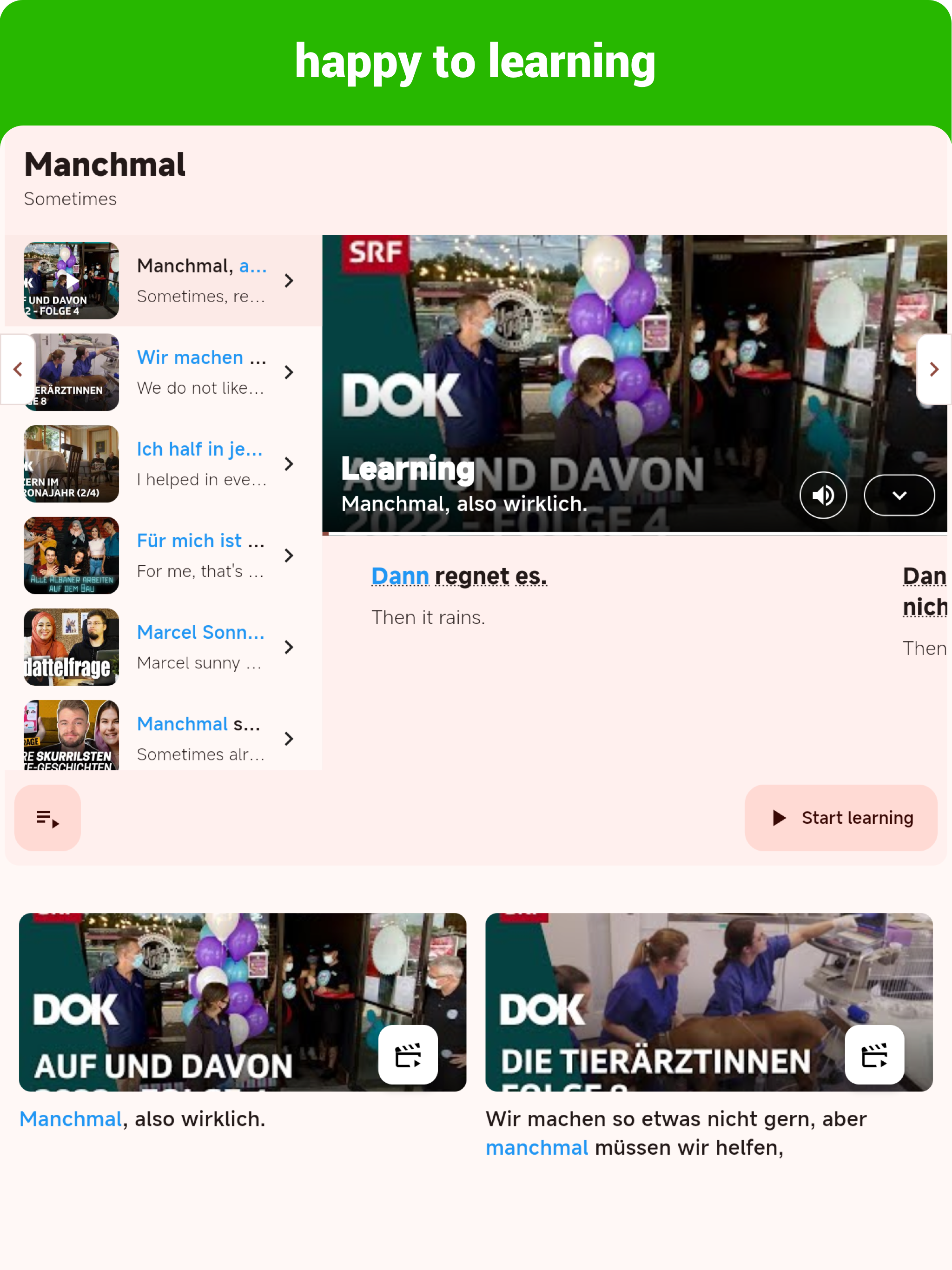 German  - Listening Speaking