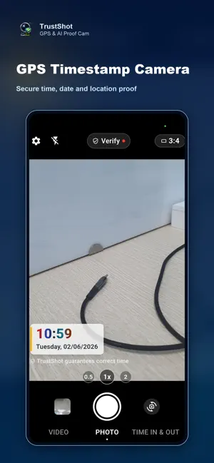 TrustShot: GPS Timestamp Cam screenshot 1