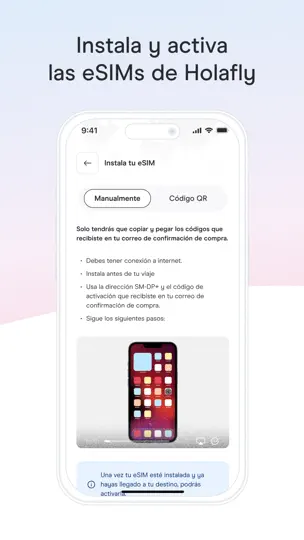 Captura de pantalla de Holafly ESIM: Datos Ilimitados en iPhone 4