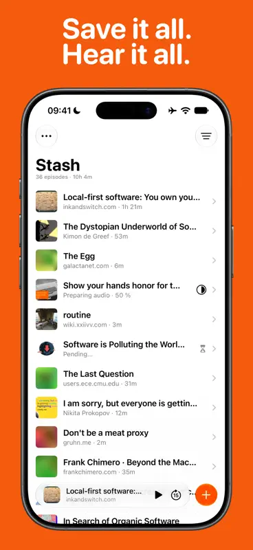 Stash: Vorlese-App & KI-Stimme screenshot 3 of 6