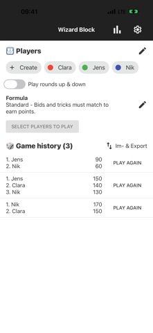 Wizard Scorecard Screenshot 1 of 8