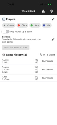 Wizard Scorecard screenshot 1