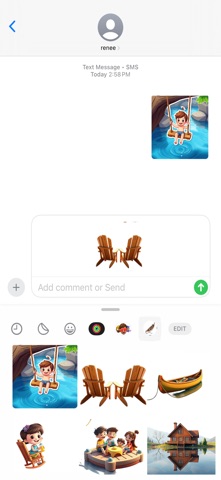湖畔小屋假期贴纸 screenshot