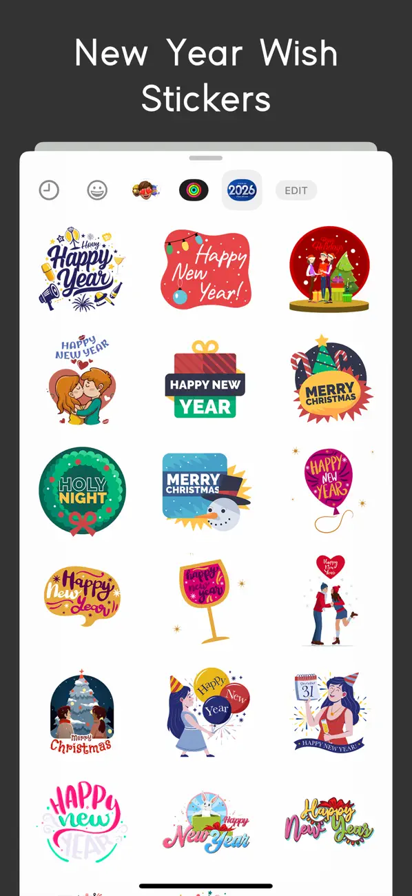 Screenshot #3 pour New Year Wish Stickers