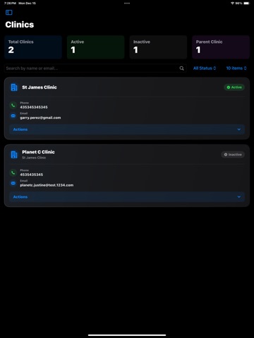 OrthoCloud Structure iPad screenshot