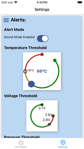 Jayco Family TPMS screenshot