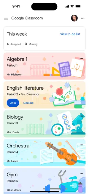 Google Classroom iPhone screenshot 5