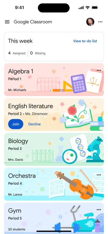 Google Classroom screenshot 5 of 8
